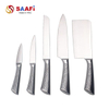 Stainless Steel Kitchen Knife Set with Hollow Handles – Chef, Bread, Cleaver, and Utility Knives