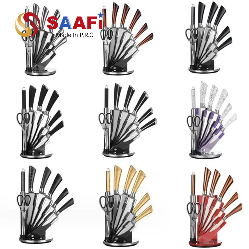 9 PCS Hollow Handle Knife Set