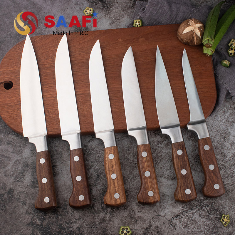 8 Inch Butcher Knife Rosewood Handle