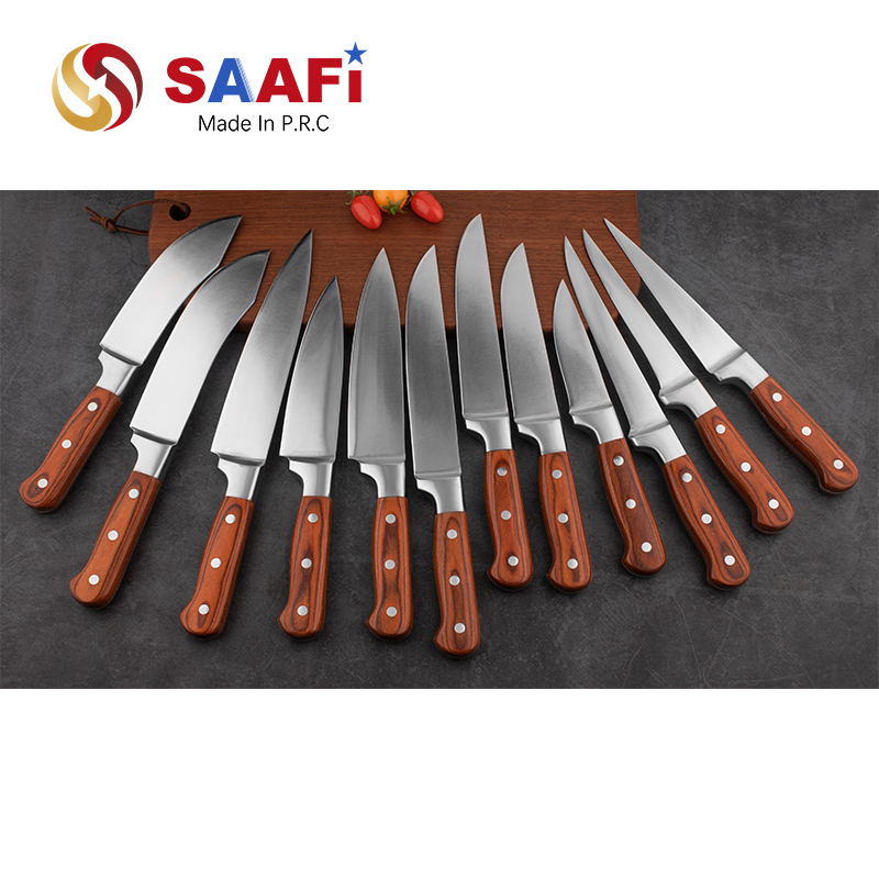 Small Cutting Knife with Wood Handle