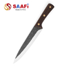 Black Coating Chef Knife with Wenge Wood Handle