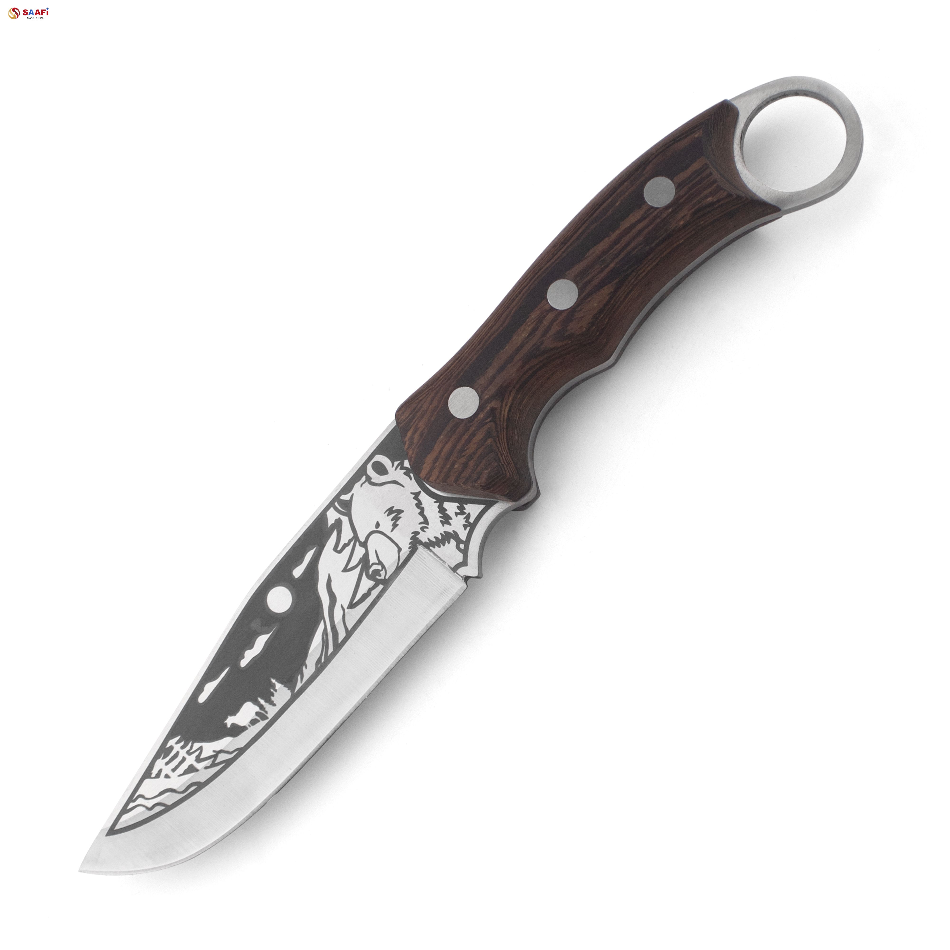 Fixed Blade Hunting Knife with Rosewood Handle | 3Cr Stainless Steel Outdoor Knife