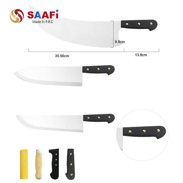 Black Plastic Handle Chopping Knife Set – Heavy-Duty Chopping Knives