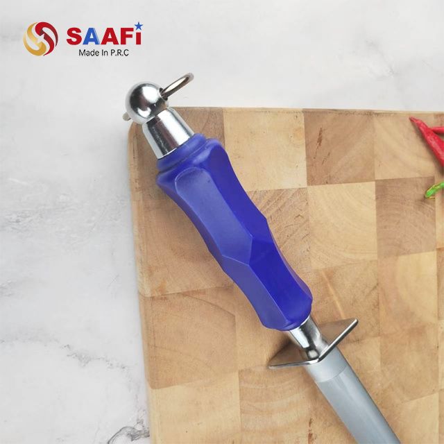Professional Knife Honing Steel with Durable Blue Plastic Handle