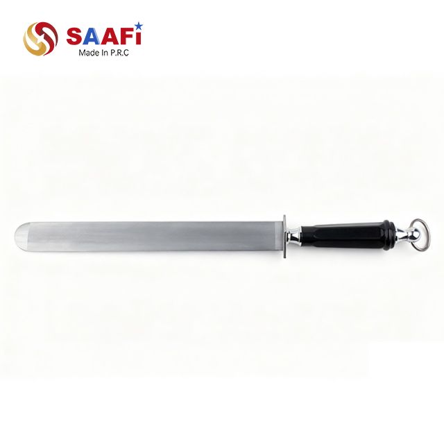 Stainless Steel Sharpening Rod with Ergonomic Plastic Handle – Professional Honing Steel for Knives