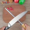 Professional Wooden Handle Honing Steel – Durable Knife Sharpening Rod for Kitchen And Butcher Use