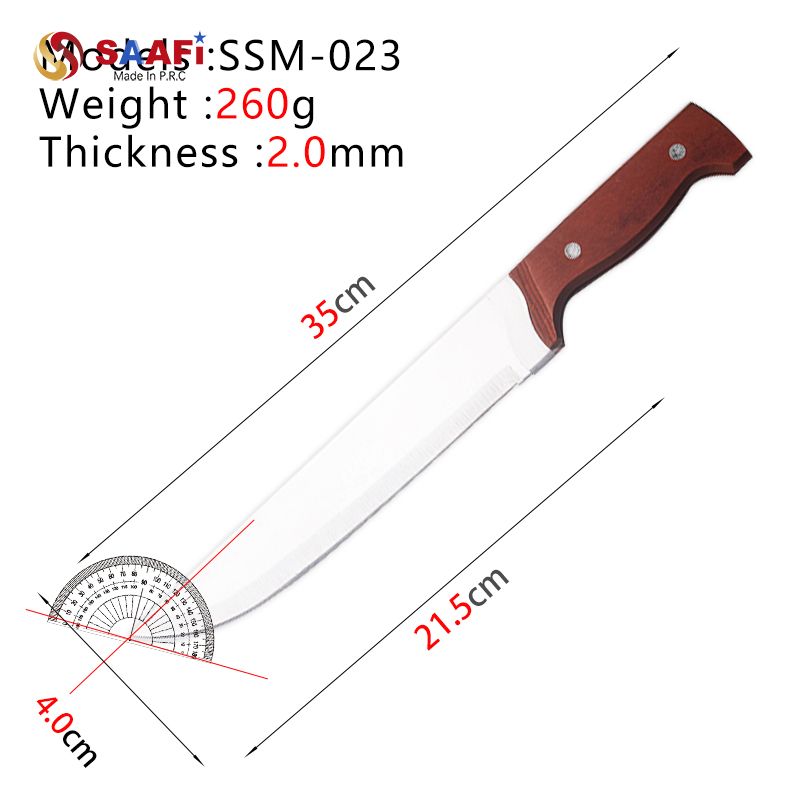 Professional Wooden Handle Chef Knife – Sharp & Durable Cutting Blade