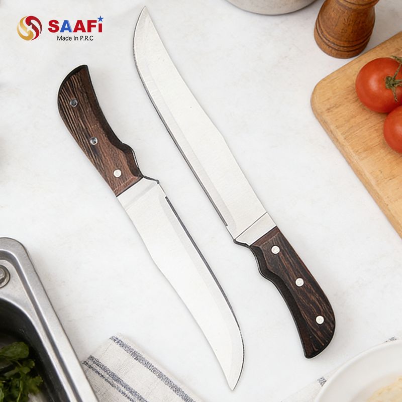 Premium Wooden Handle Fixed Blade Knife – 8