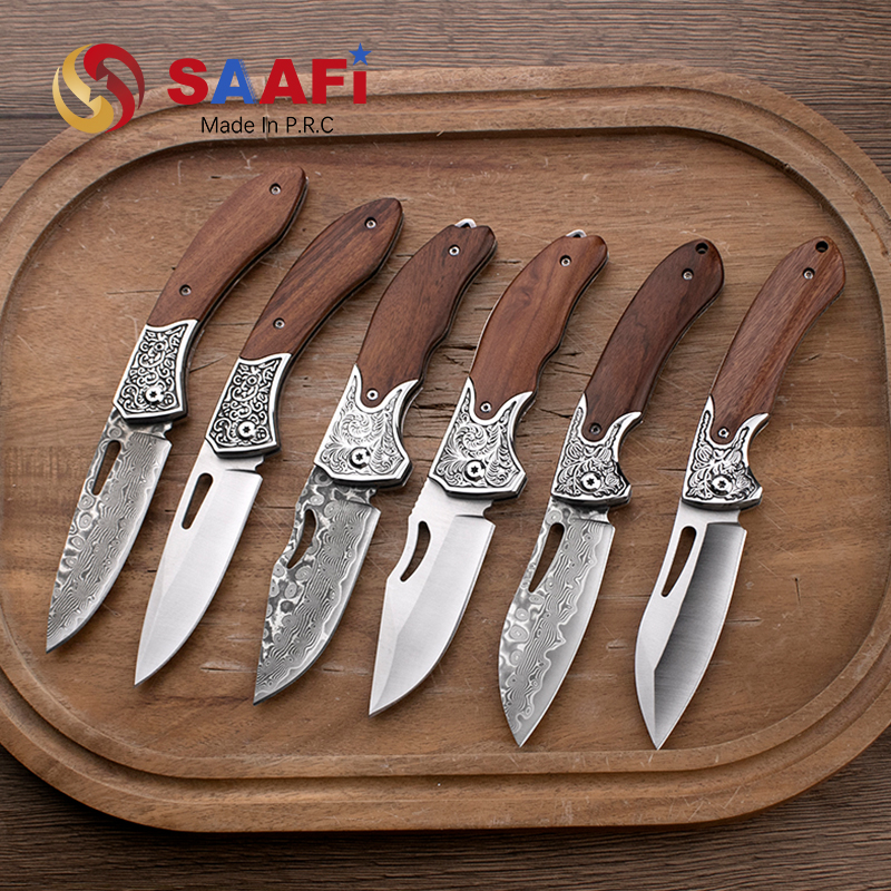 Damascus Blade Pocket Outdoor Knife