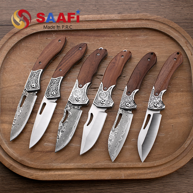 Damascus Blade Pocket Outdoor Knife
