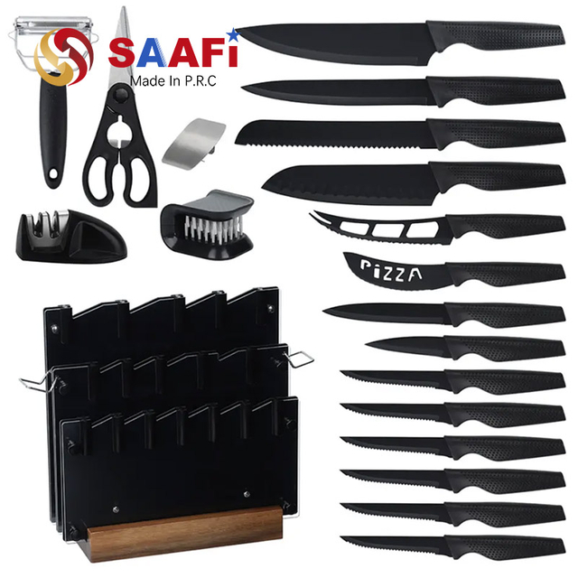 20 Pcs Knife Set Plastic Handle Kitchen Knife Set