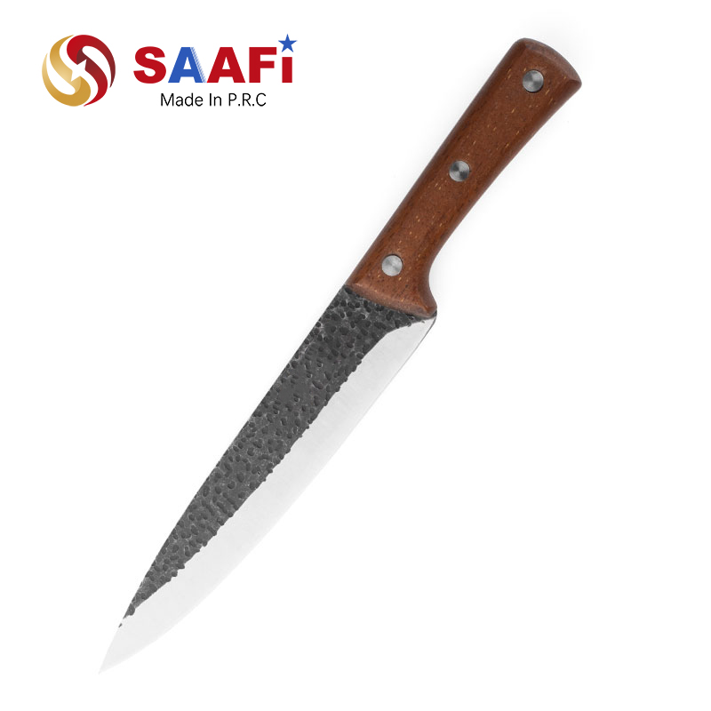 Black Coating Chef Knife with Sapele Wood Handle