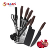Stainless Steel Knife Holder with Transparent Acrylic Slots | Modern Kitchen Knife Block