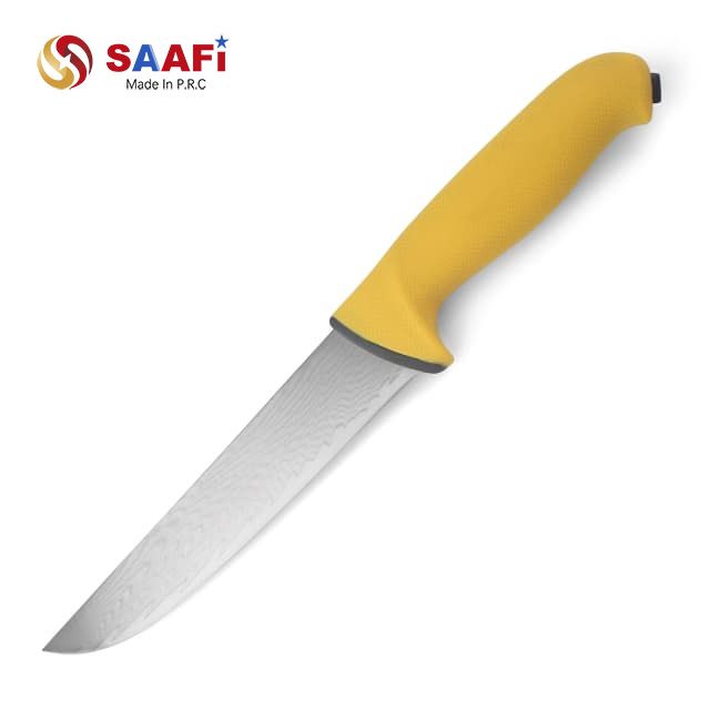 Color-Coded Soft-Grip Damascus Knife Series