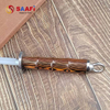 Wood Pattern Handle Honing Steel – Precision Knife Sharpening Rod for Chefs & Home Kitchens