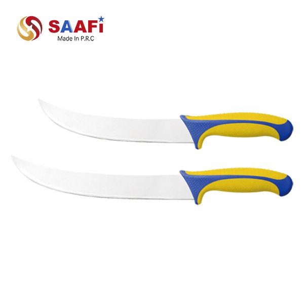 Professional Curved Butcher Knife with Non-Slip Plastic Handle – 10 & 12 Inch