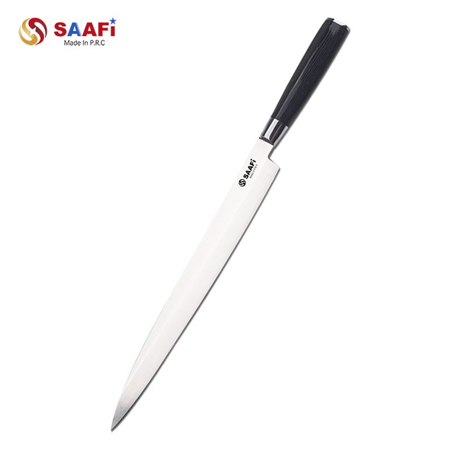 Stainless Steel Slicing Knife with Ergonomic Handle – Japanese Style Long Blade Kitchen Knife