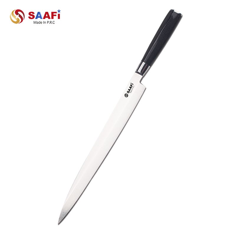 Stainless Steel Slicing Knife with Ergonomic Handle – Japanese Style Long Blade Kitchen Knife