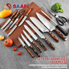 Kitchen Knives Chef with Red Colored Wooden Handle