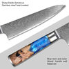 Damascus Steel Knife Set with Resin Forged Handle