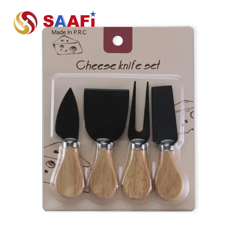 4pcs Cheese Knives Set with Wooden Handle