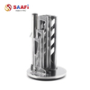Rotating Stainless Steel Knife Block with Modern Slot Design for Kitchen Organization