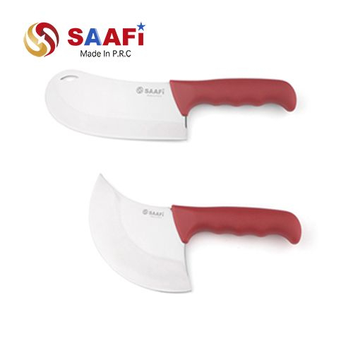 Square And Crescent Meat Cleaver Knives – 3Cr Stainless Steel, 4mm Thick, Plastic Handle, 4″ & 8″ Sizes