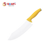Professional Kitchen Knives with Yellow Plastic Handles
