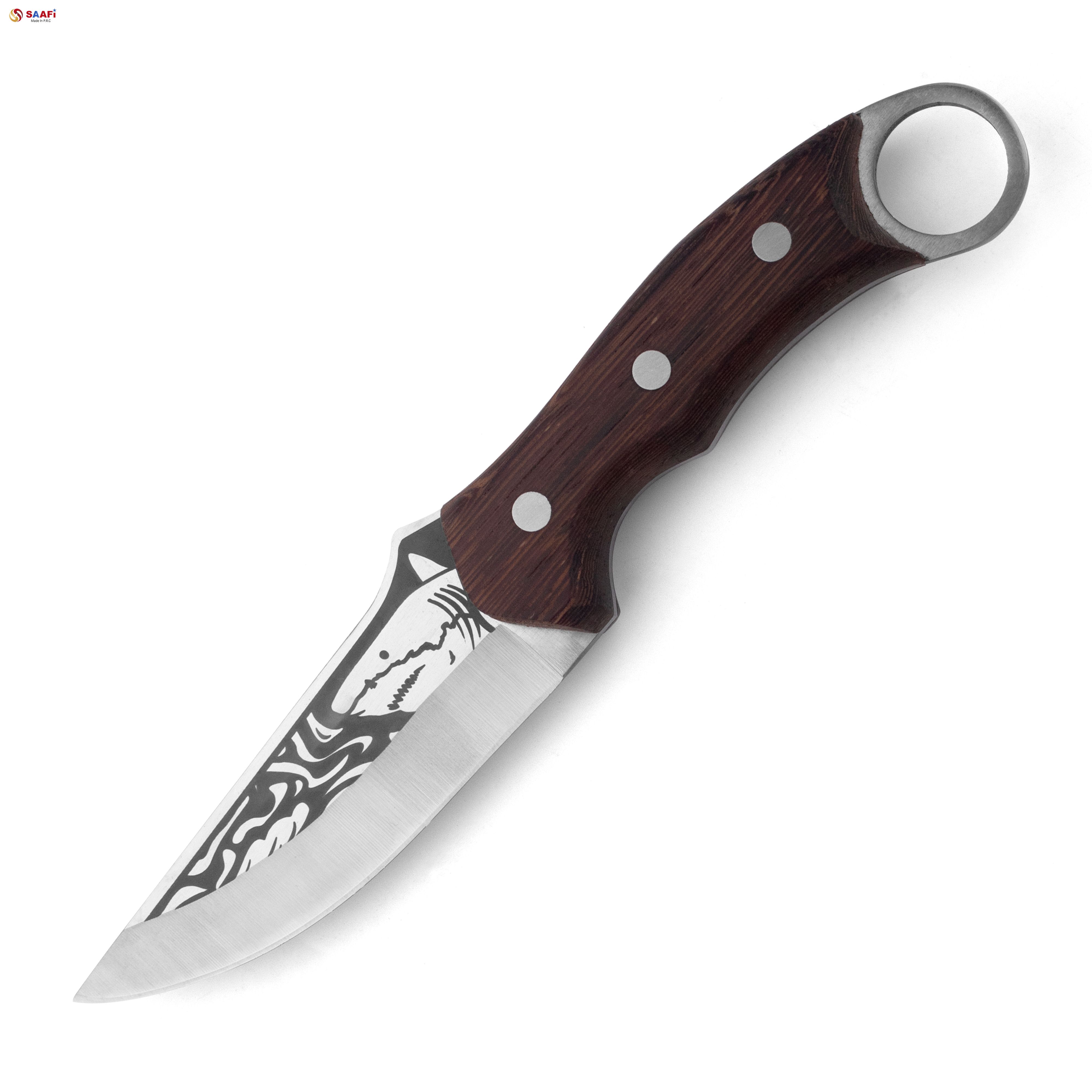 Fixed Blade Hunting Knife with Rosewood Handle | 3Cr Stainless Steel Outdoor Knife