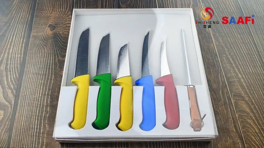 Damascus steel soft grip knife