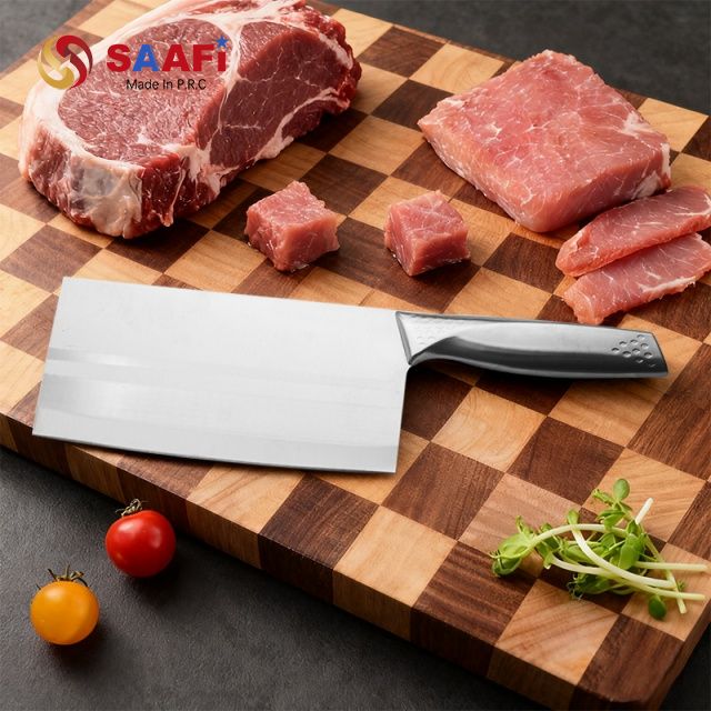 Stainless Steel Cleaver Knife with Ergonomic Handle – Kitchen Butcher Knife