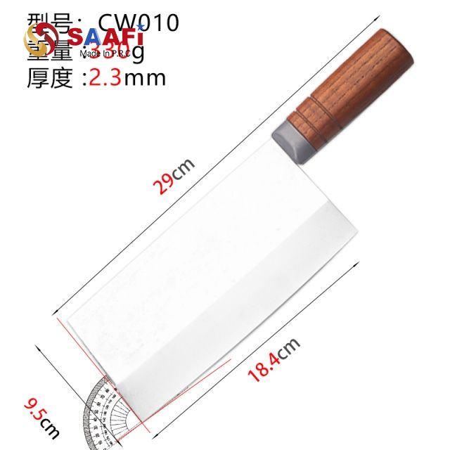 Professional Stainless Steel Chinese Cleaver with Wooden Handle – Kitchen Knife