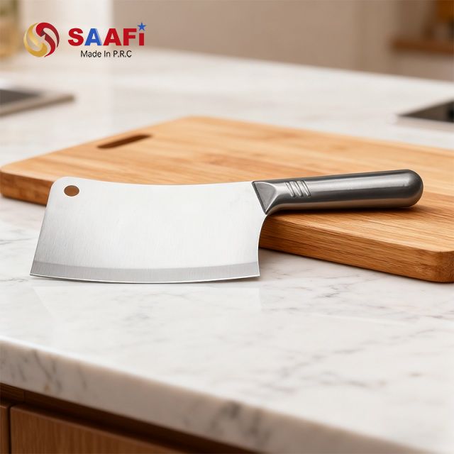 Stainless Steel Meat Cleaver Knife with Ergonomic Handle – Lightweight Kitchen Butcher Knife