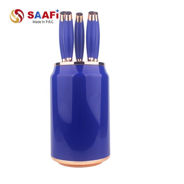Modern Round Knife Block – Space-Saving Stainless Steel Knife Holder for Kitchen Organization