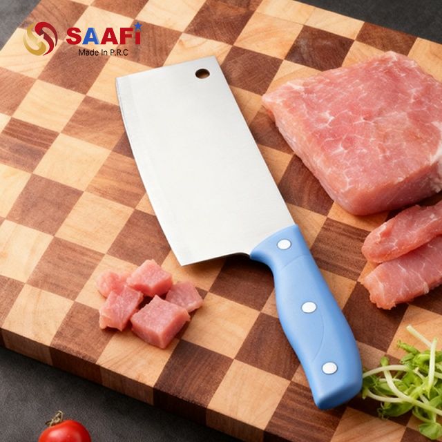 Plastic Handle Stainless Steel Cleaver Knife for Kitchen Use – Lightweight And Durable