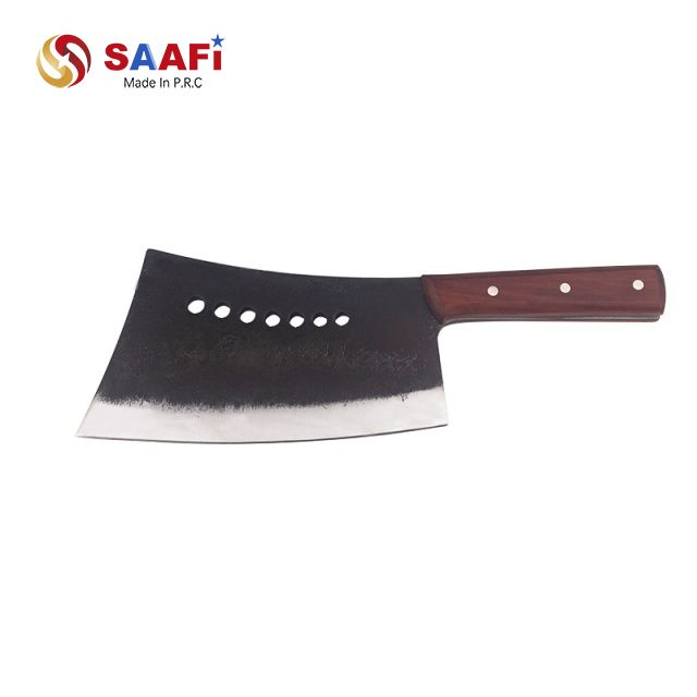 Heavy-Duty Butcher Cleaver with Wooden Handle – 7.7mm Thick Blade for Meat Processing