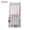 4PCS Plastic Handle Steak Knife Set – Serrated Stainless Steel Table Knives for Kitchen & Restaurant Use