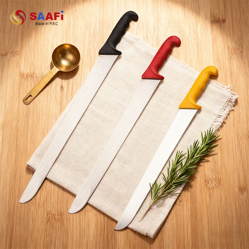 Stainless Steel Butcher Knife with Plastic Handle – Heavy Duty Meat Processing Knife