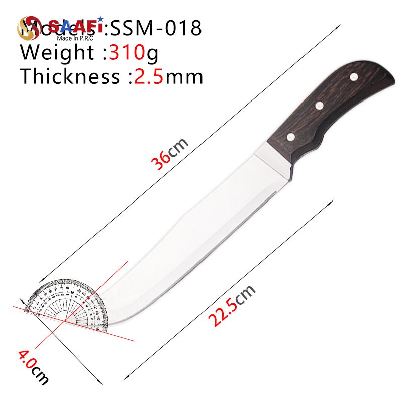 Premium Wooden Handle Fixed Blade Knife – 8