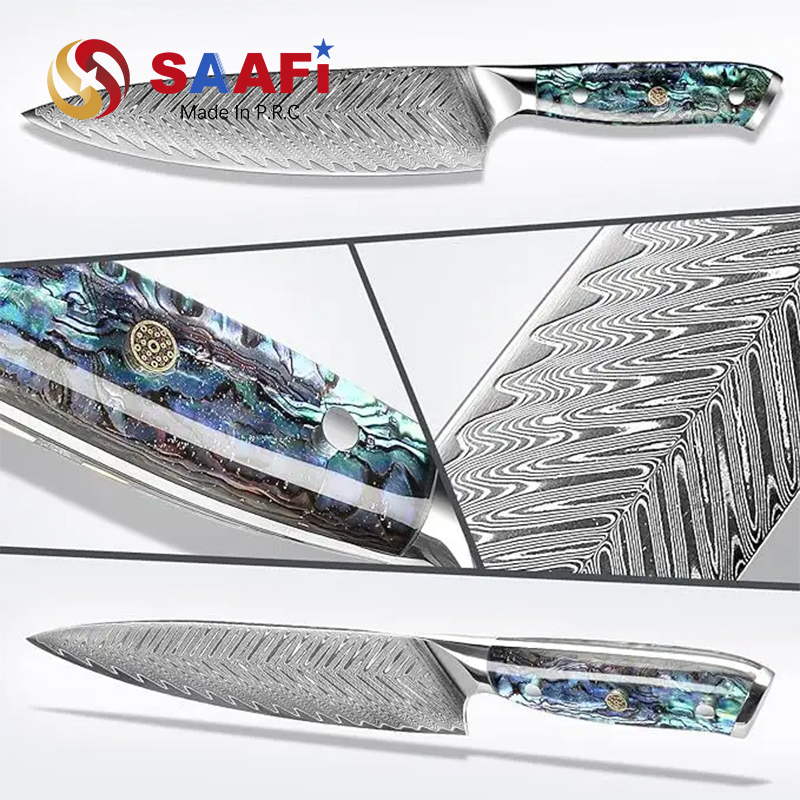 Damascus Kitchen Knife Set