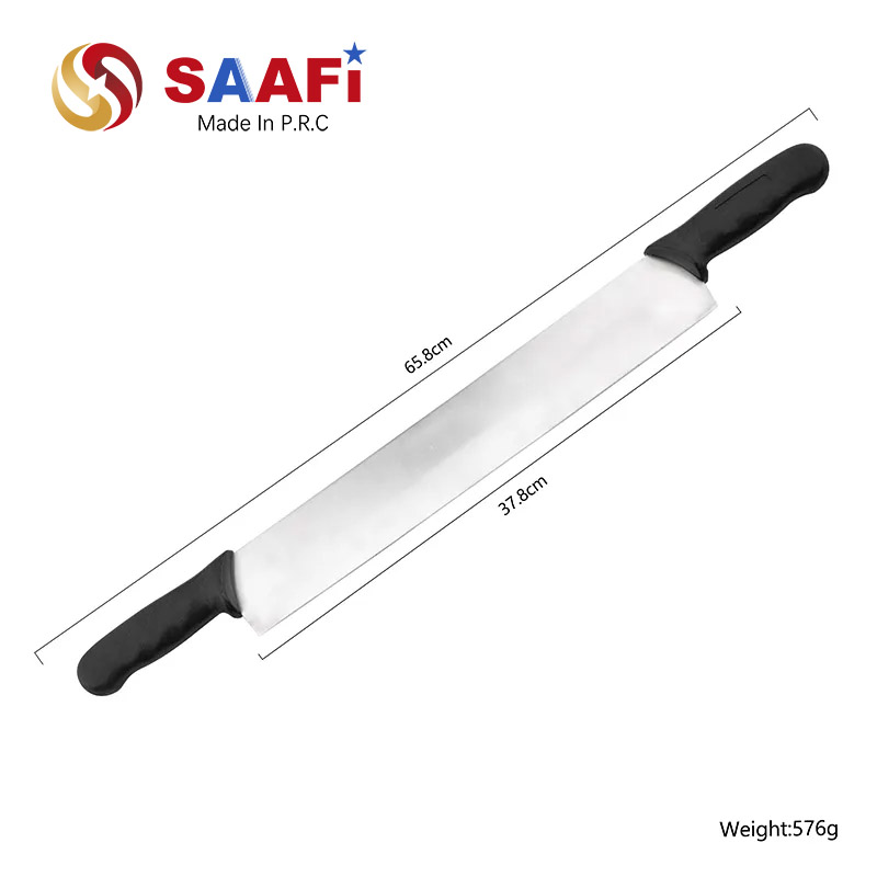 18" Pizza Knife Black Plastic Handle