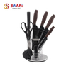 Stainless Steel Knife Holder with Transparent Acrylic Slots | Modern Kitchen Knife Block