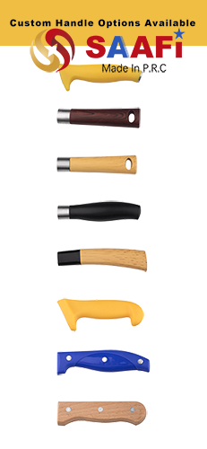 Professional Kitchen Knives with Yellow Plastic Handles