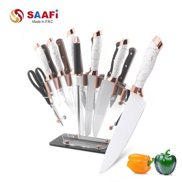 Transparent Acrylic Knife Block with Modern Design | Durable Knife Holder Stand
