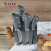 Snowflake Speckled Multifunctional Kitchen Knife Block – Modern Wooden Knife Holder for Home & Professional Use