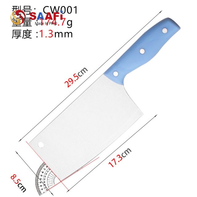 Plastic Handle Stainless Steel Cleaver Knife for Kitchen Use – Lightweight And Durable