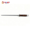 Wood Pattern Handle Honing Steel – Precision Knife Sharpening Rod for Chefs & Home Kitchens