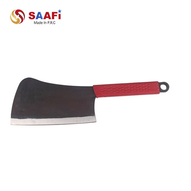 Heavy-Duty Butcher Cleaver Knife with Red Handle – 7mm Thick Blade for Meat Cutting