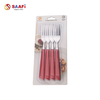 4-Piece Stainless Steel Fork Set with Plastic Handle | Household Cutlery for Kitchen & Dining
