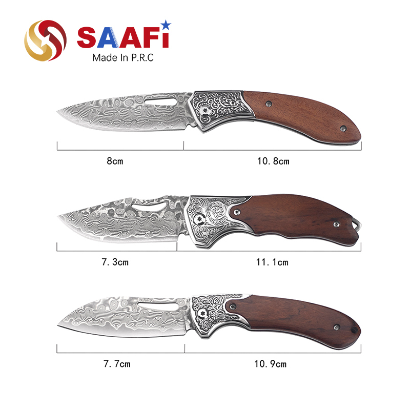Damascus Blade Pocket Outdoor Knife